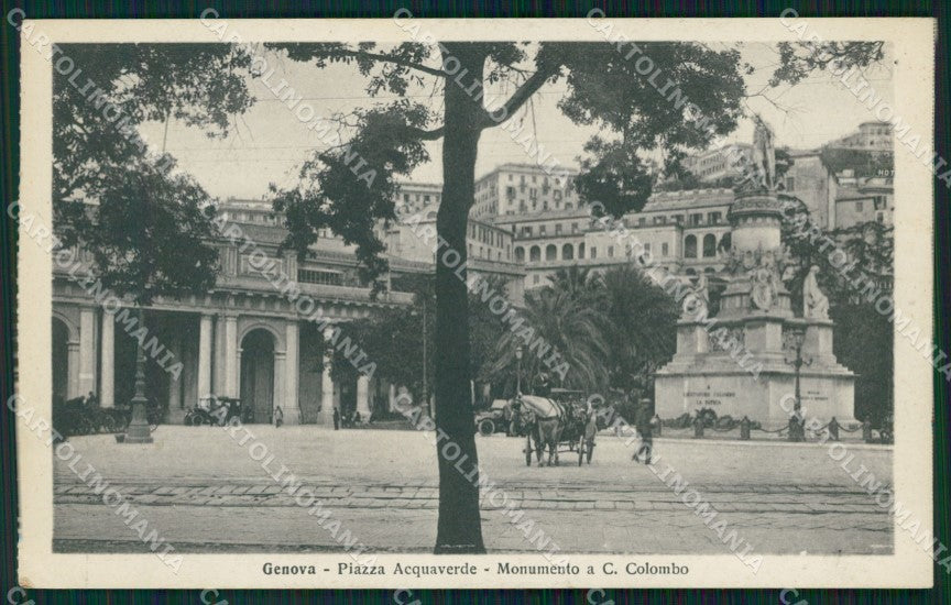 Genova Città Piazza Acquaverde cartolina WX3293 – fronte
