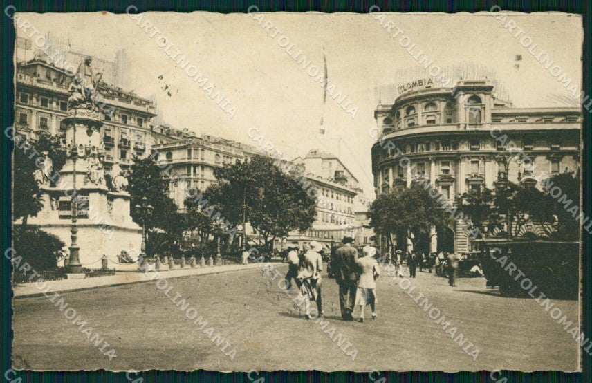 Genova Città Piazza Acquaverde MACCHIA cartolina WX3295 – fronte