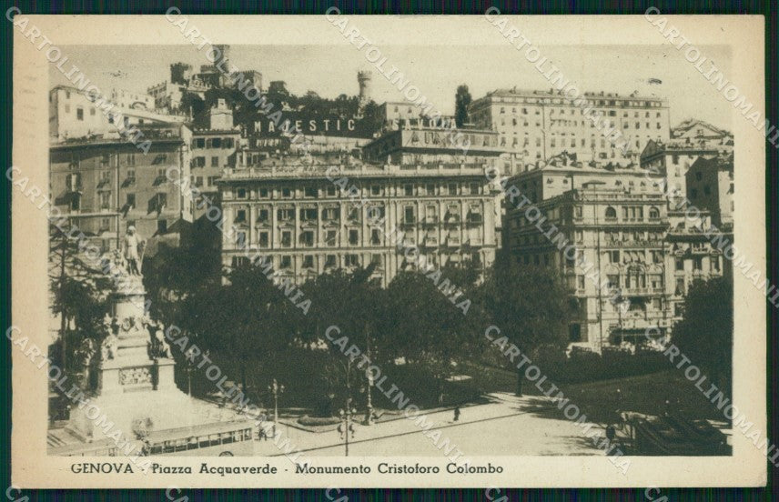 Genova Città Piazza Acquaverde cartolina WX3296 – fronte
