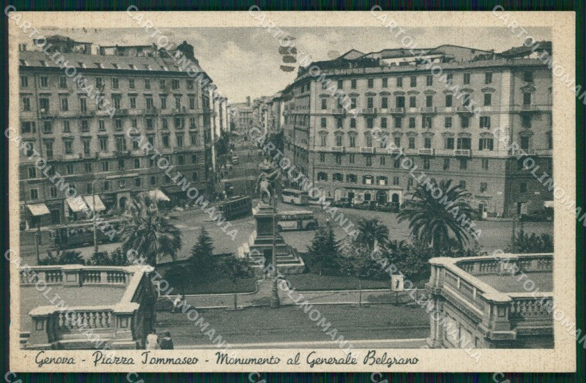 Genova Città Piazza Tommaseo cartolina WX3302 – fronte