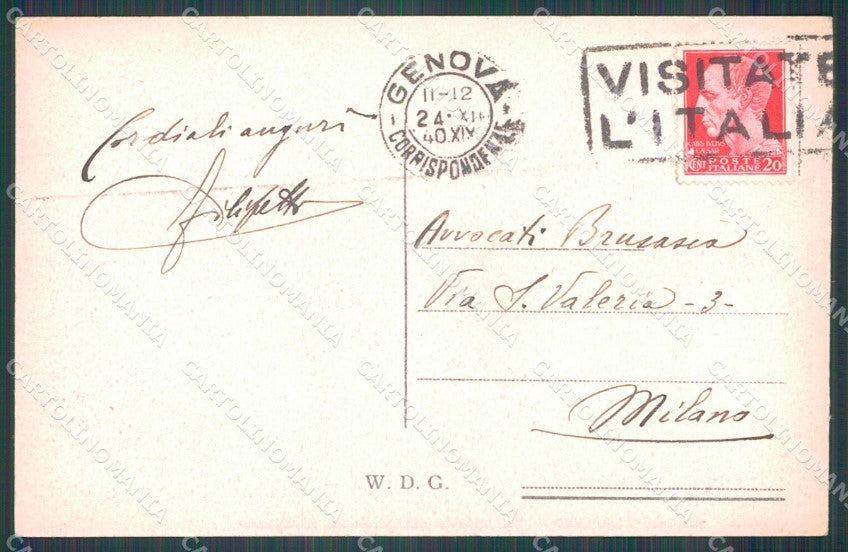 Genova Città Piazza Tommaseo cartolina WX3302 – retro