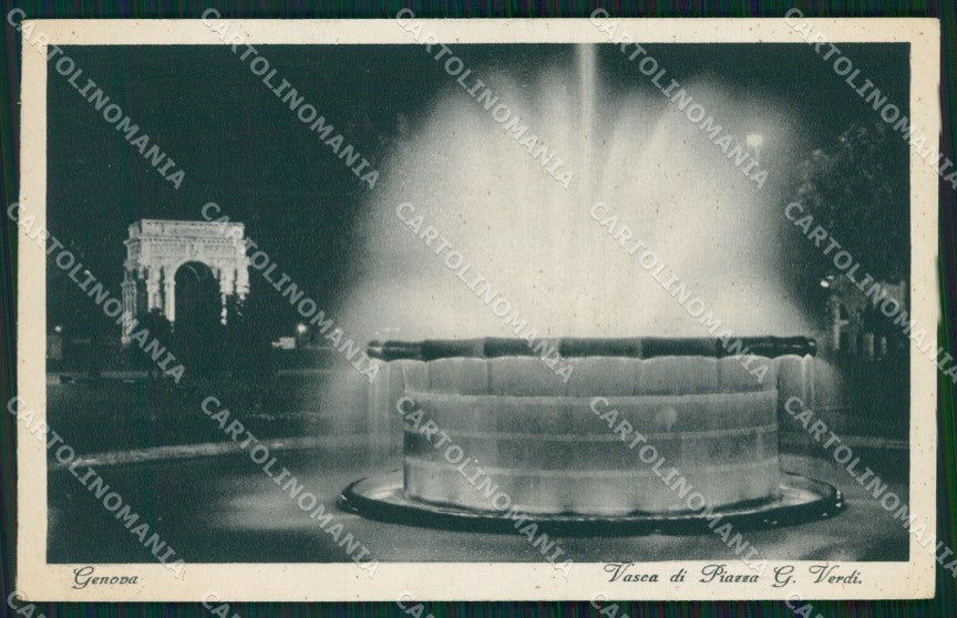 Genova Città Piazza Giuseppe Verdi PIEGHINA cartolina WX3304 – fronte