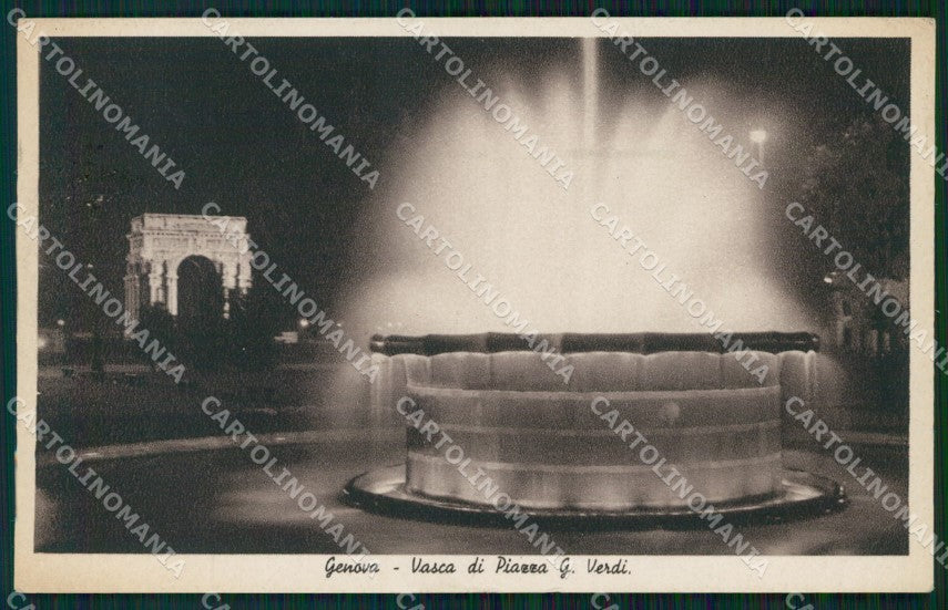 Genova Città Piazza Giuseppe Verdi cartolina WX3305 – fronte