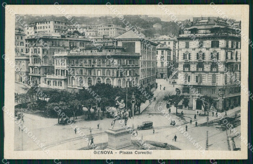Genova Città Piazza Corvetto cartolina WX3306 – fronte