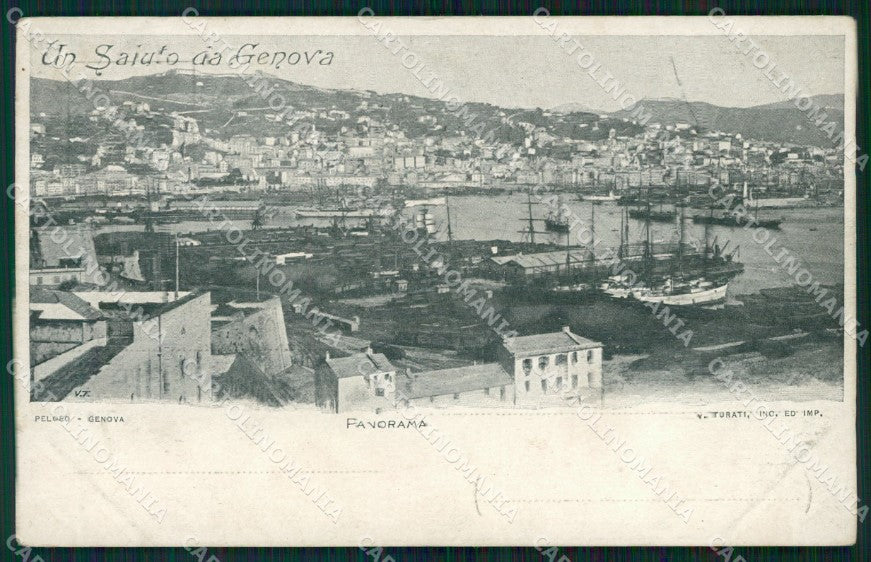 Genova Città Saluti da cartolina WX3309 – fronte