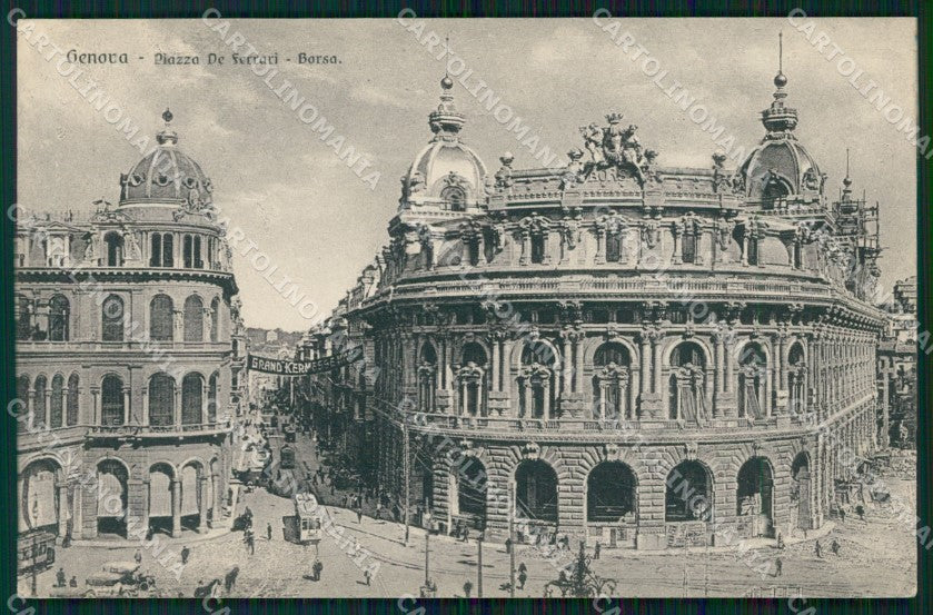 Genova Città Piazza De Ferrari Borsa cartolina WX3312 – fronte