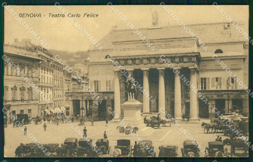 Genova Città Teatro Carrozze cartolina WX3313 – fronte