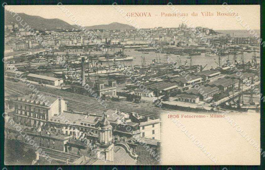 Genova Città Panorama da Villa Rosazza cartolina WX3315 – fronte