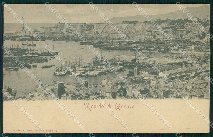 Genova Città Ricordo di PIEGHINE FORO cartolina WX3318 – fronte