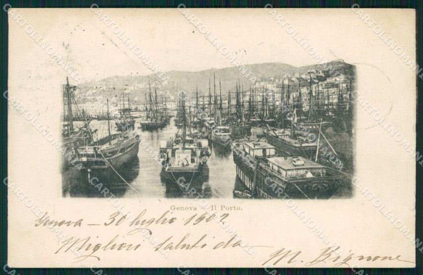 Genova Città Porto PIEGHINA STRAPPINO cartolina WX3326 – fronte