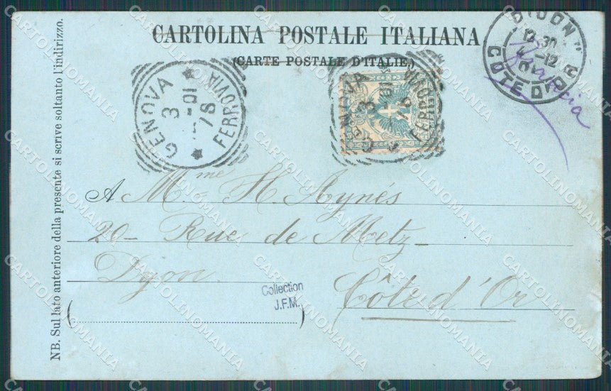 Genova Città Piazza Corvetto Chiaro di Luna ABRASA cartolina WX3330 – retro