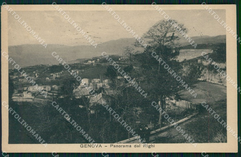 Genova Città Panorama dal Righi cartolina WX3333 – fronte