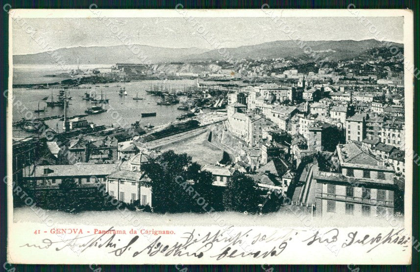 Genova Città Panorama da Carignano cartolina WX3339 – fronte