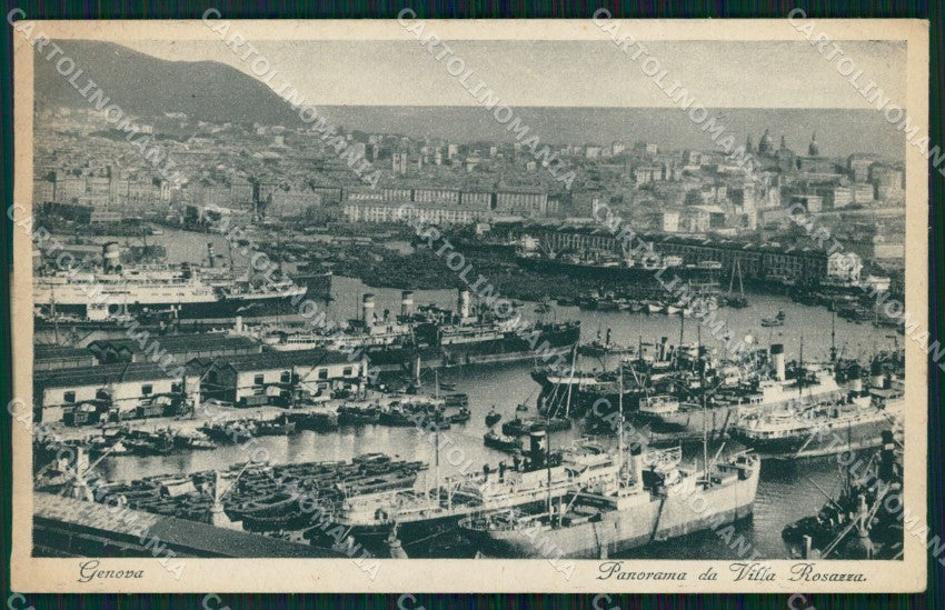 Genova Città Panorama da Villa Rosazza cartolina WX3344 – fronte