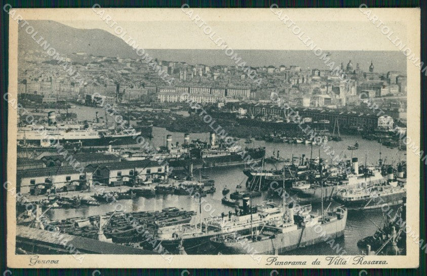 Genova Città Panorama da Villa Rosazza PIEGHINE cartolina WX3346 – fronte