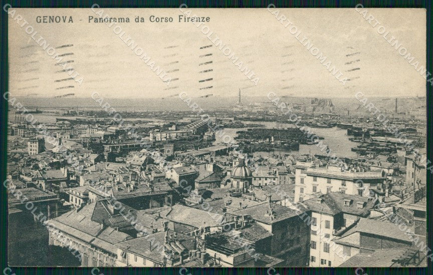 Genova Città Panorama da Corso Firenze cartolina WX3347 – fronte