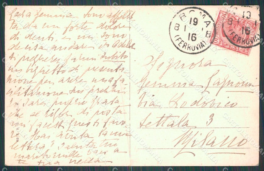 Genova Città Porto PIEGHINA cartolina WX3352 – retro