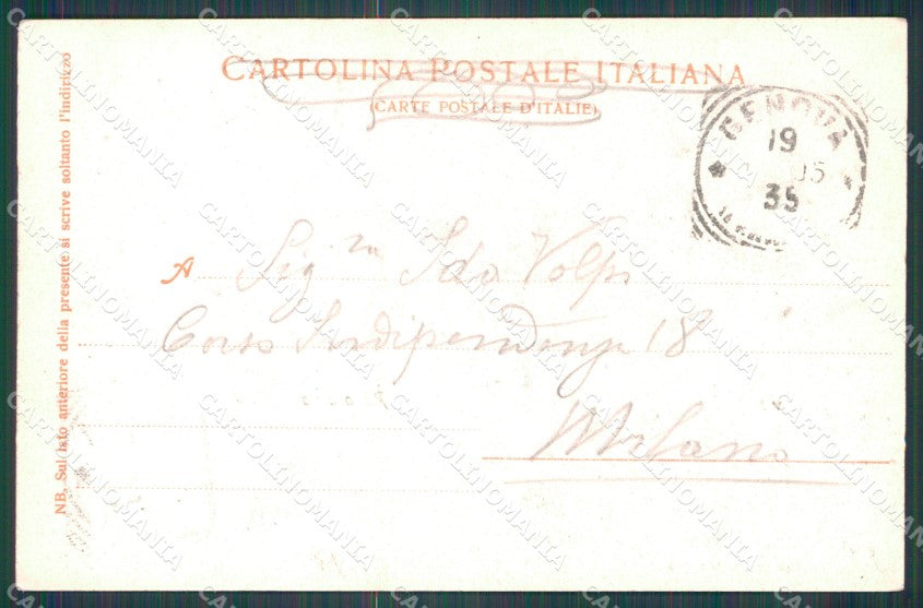 Genova Città cartolina WX3359 – retro