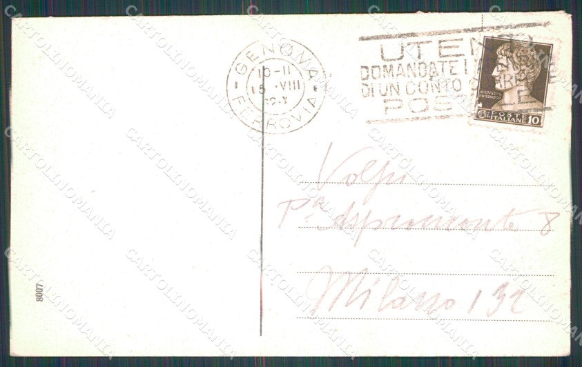 Genova Città Porto RIFILATA cartolina WX3367 – retro