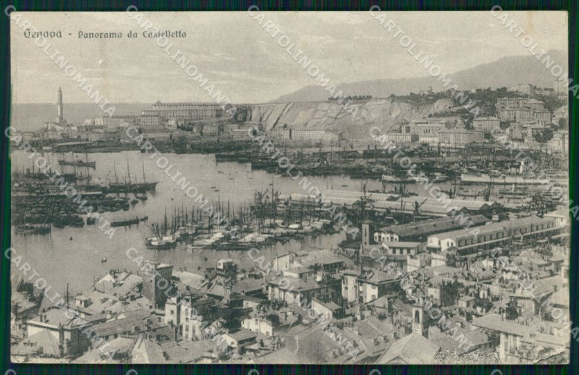 Genova Città Panorama da Castelletto cartolina WX3369 – fronte