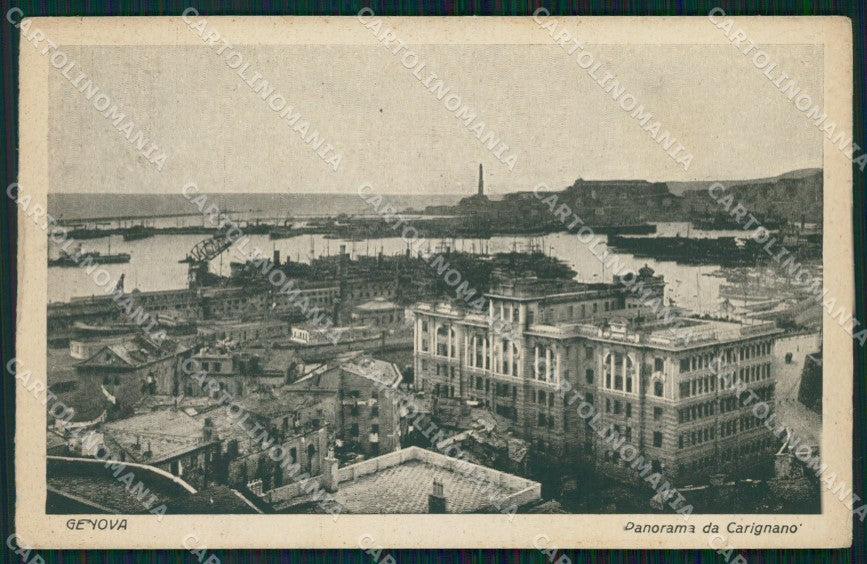 Genova Città Panorama da Carignano ABRASA cartolina WX3373 – fronte