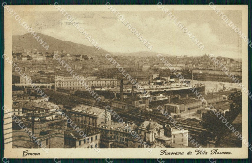 Genova Città Panorama da Villa Rosazza cartolina WX3381 – fronte