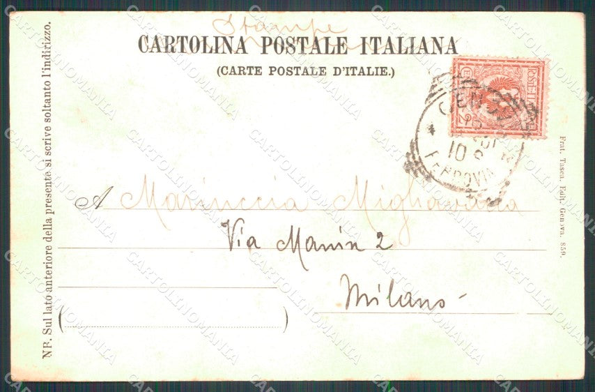 Genova Città Panorama da Villa Rosazza Navi cartolina WX3386 – retro
