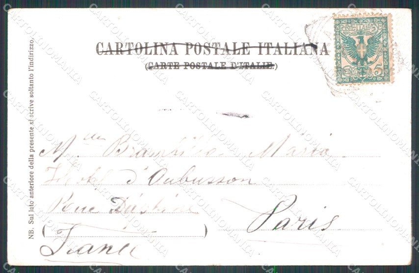 Genova Città Panorama da Villetta Di Negro PIEGA cartolina WX3387 – retro