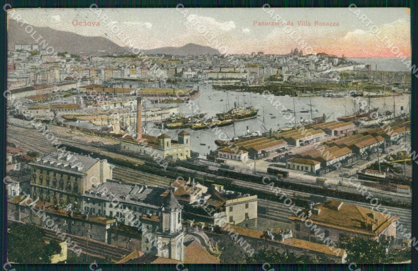 Genova Città Panorama da Villa Rosazza cartolina WX3389 – fronte