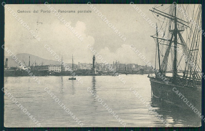 Genova Città Porto Veliero cartolina WX3390 – fronte