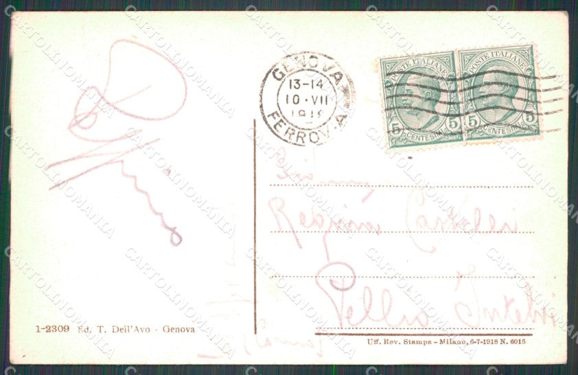 Genova Città PIEGHINA cartolina WX3391 – retro