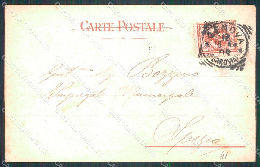 Genova Città Piazza Caricamento Carretti cartolina WX3404 – retro