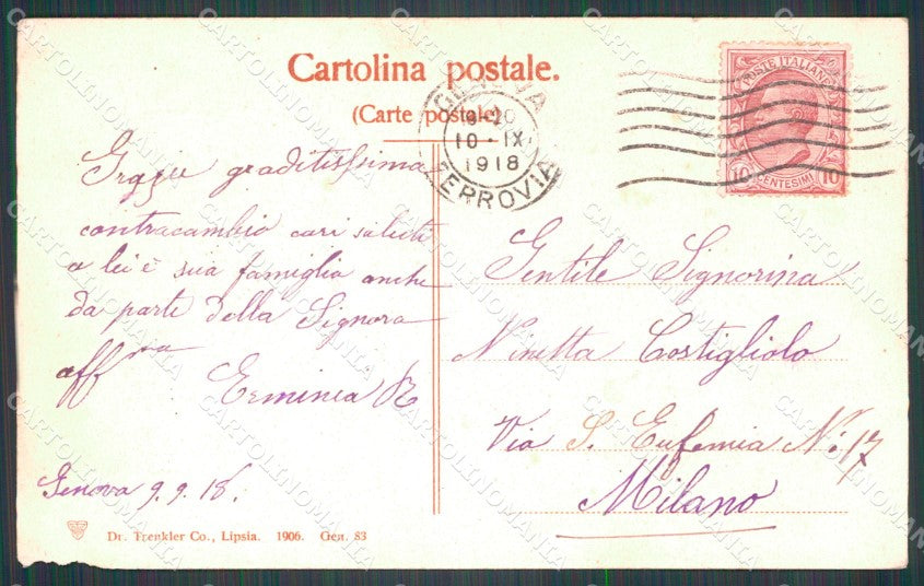 Genova Città Piazza Caricamento Carretti ABRASA cartolina WX3405 – retro