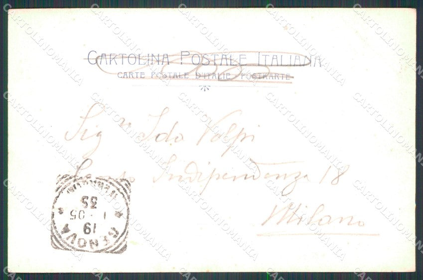 Genova Città Piazza Caricamento Carretti cartolina WX3407 – retro