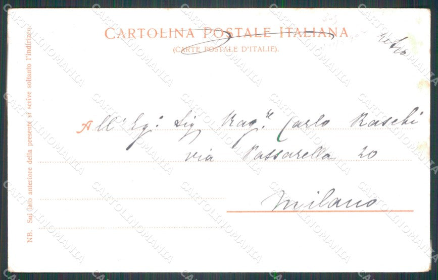 Genova Città Piazza Caricamento Carretti cartolina WX3413 – retro