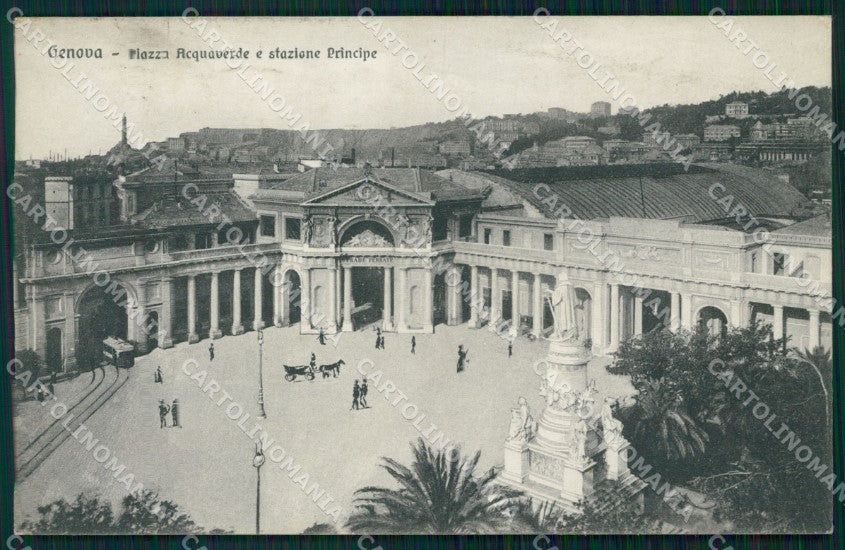 Genova Città Piazza Acquaverde Stazione Principe cartolina WX3416 – fronte