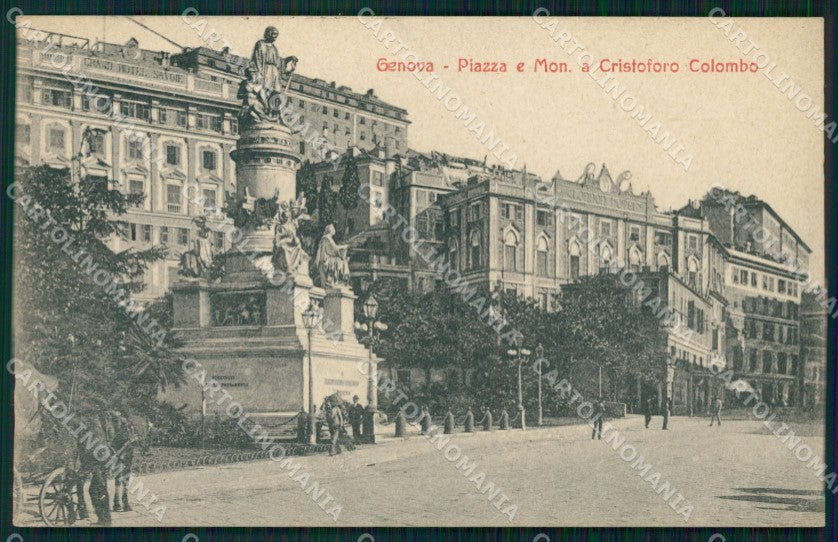 Genova Città Piazza Acquaverde cartolina WX3419 – fronte