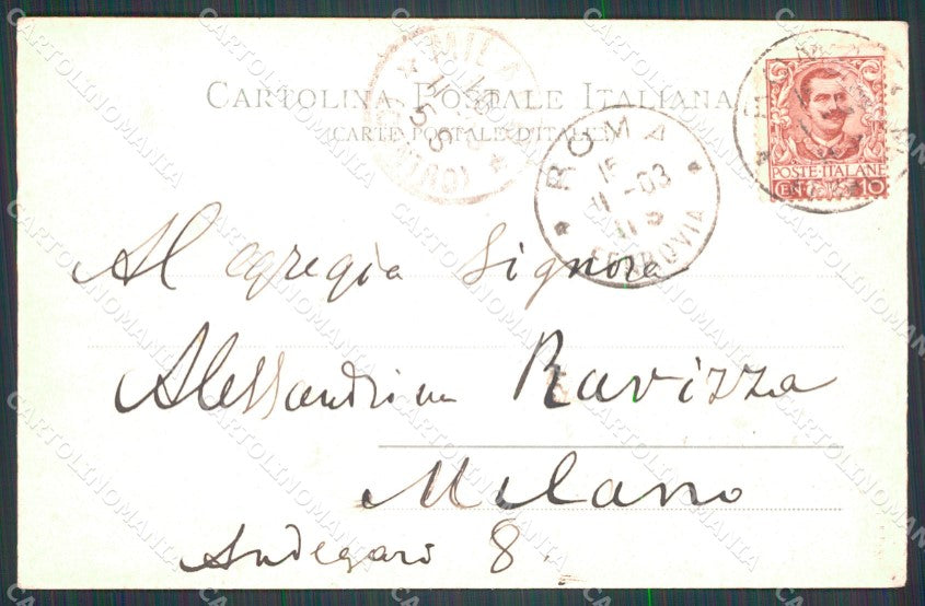 Genova Città Piazza Acquaverde Carrozze cartolina WX3421 – retro