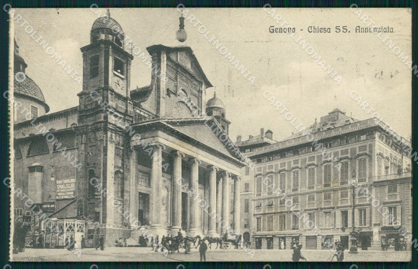 Genova Città Chiesa Santissima Annunziata cartolina WX3430 – fronte