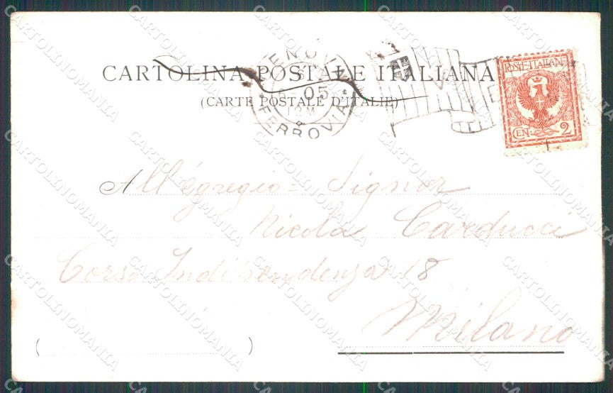 Genova Città Sant'Ambrogio PIEGATA cartolina WX3432 – retro