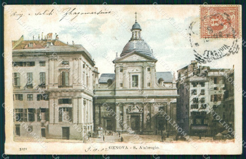Genova Città Sant'Ambrogio cartolina WX3433 – fronte