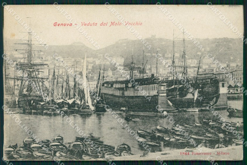Genova Città Molo Vecchio ABRASA cartolina WX3435 – fronte