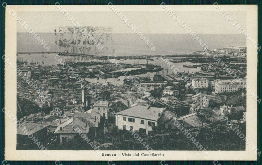 Genova Città Vista dal Castellaccio cartolina WX3437 – fronte