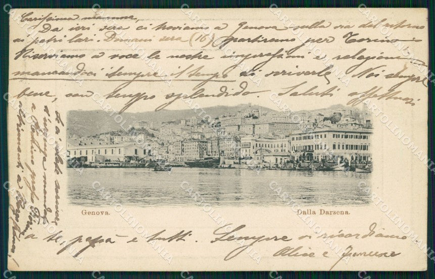 Genova Città Darsena cartolina WX3439 – fronte