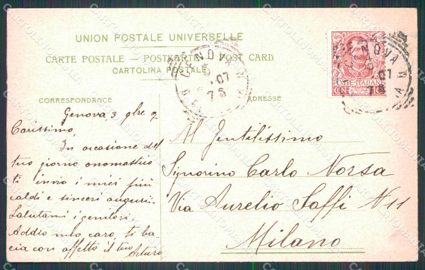 Genova Città Veduta da Castelletto cartolina WX3441 – retro