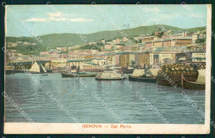 Genova Città Porto cartolina WX3443 – fronte