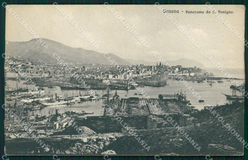 Genova Città Panorama da San Benigno cartolina WX3447 – fronte