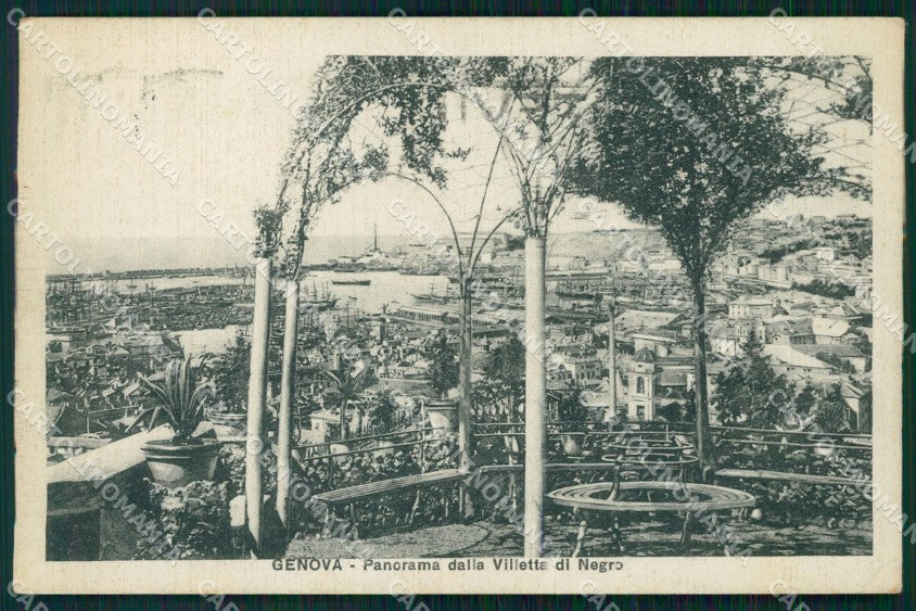Genova Città Panorama dalla Villetta di Negro cartolina WX3449 – fronte