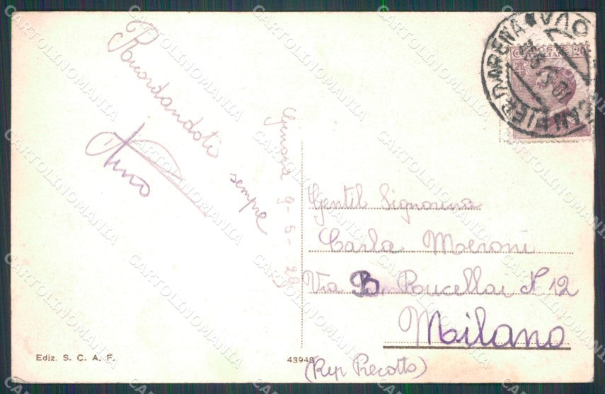 Genova Città Piazza De Ferrari Chiaro di Luna cartolina WX3461 – retro