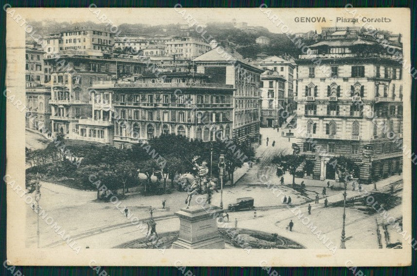 Genova Città Piazza Corvetto cartolina WX3464 – fronte